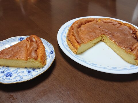 水切りヨーグルトのホエーで作るヘルシーチーズケーキ